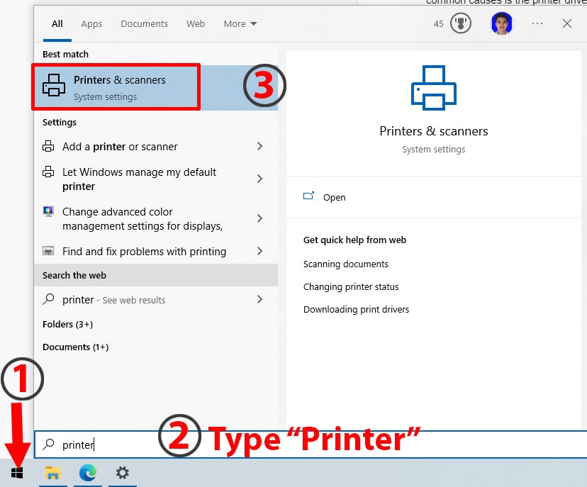 Step-1: Open Printers & Scanner setting