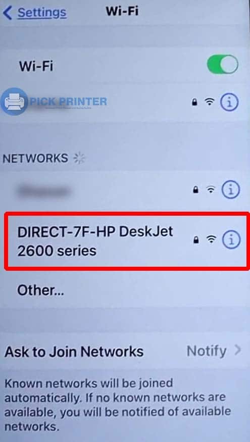 3- Connect Your Phone To Printer Wi-Fi