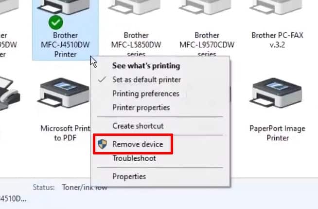 5 - Right Click and Select Remove Device