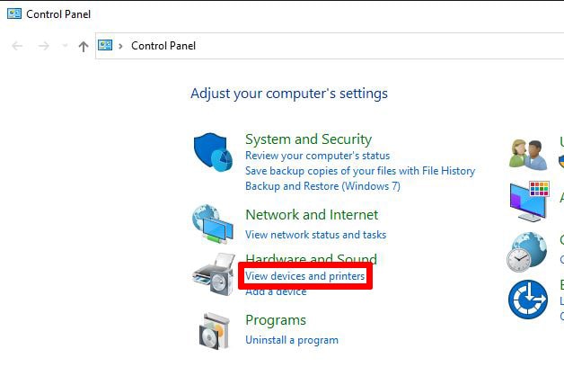 Step-2 Click View Devices and Printers