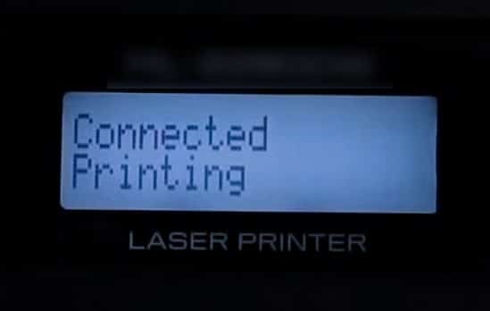 Printing Connected to wireless network