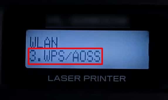 Navigate to WPS option on printer