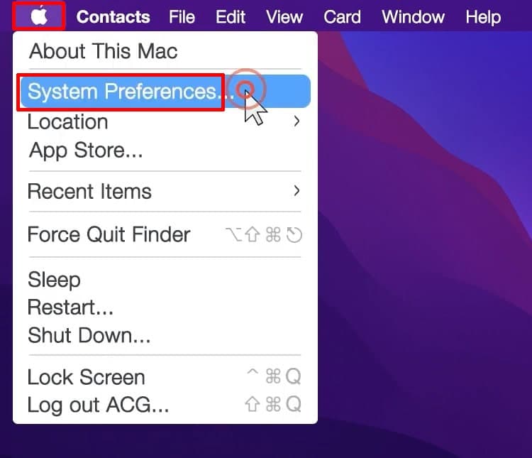 Step-2 Go To System Preferences