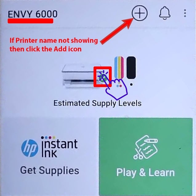 Touch HP Envy 6000 Printer