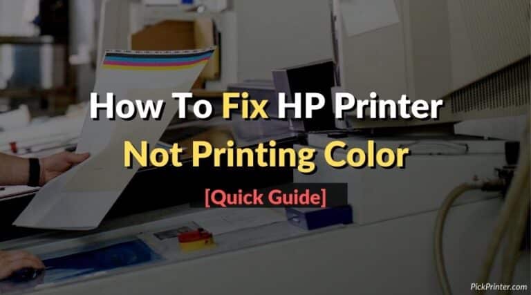 HP Printer Not Printing In Color