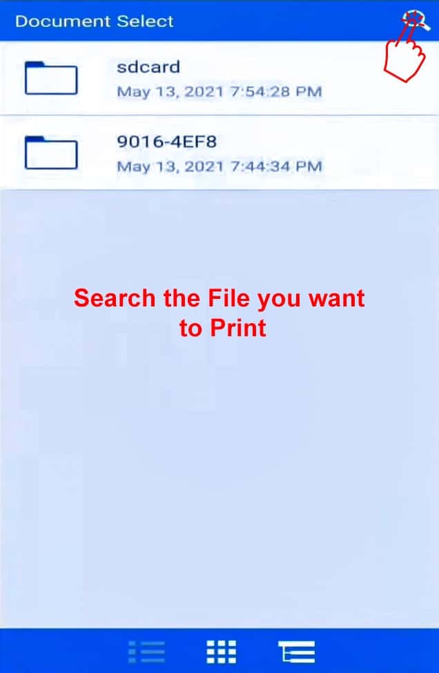 Search for the File To print