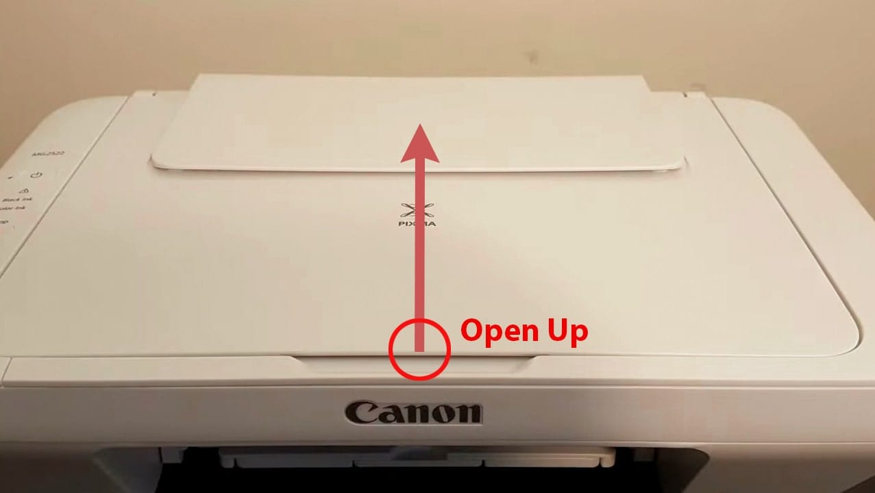 Open Scanner lid and place the page