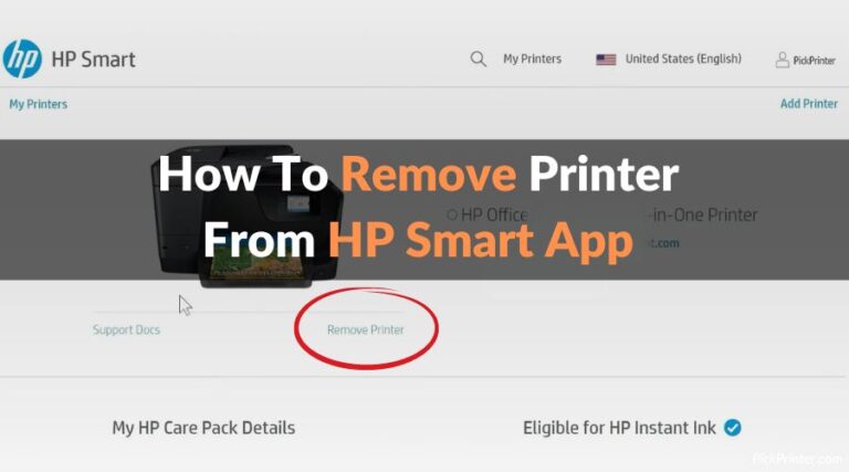 Remove Printer from HP Smart App