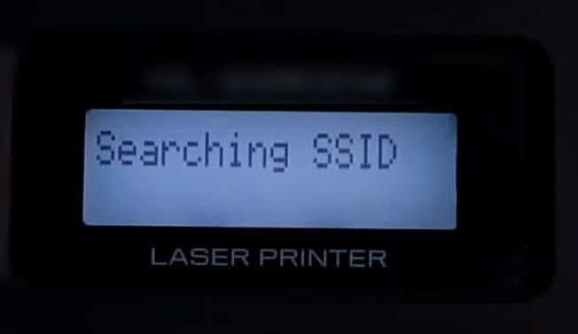 Printer searching for available wireless networks within the range