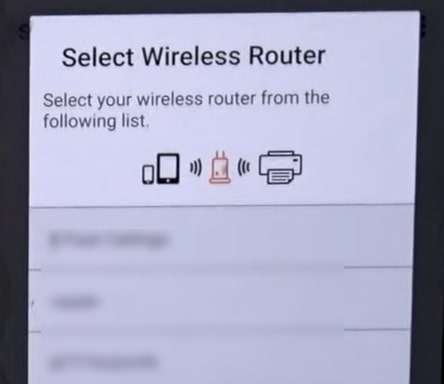 Select the accurate wireless router and enter the password