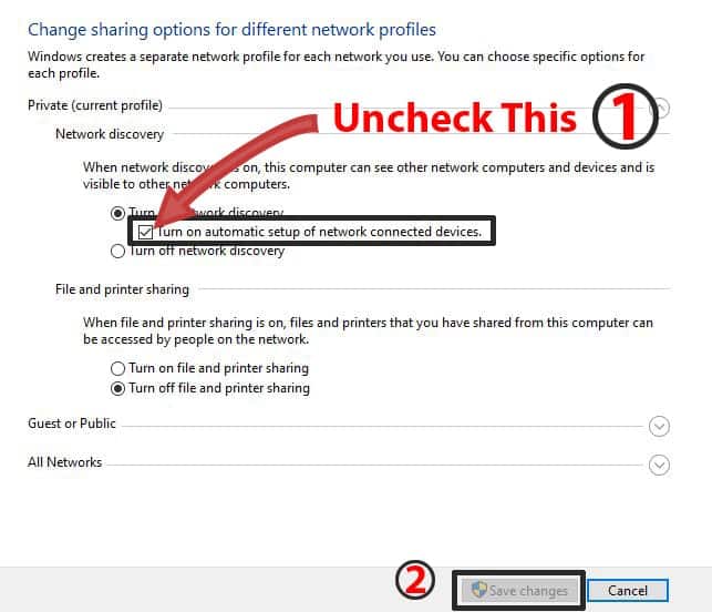 Step-8 Uncheck Automatic Setup