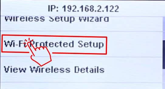 Tap Wi-Fi Protected Setup